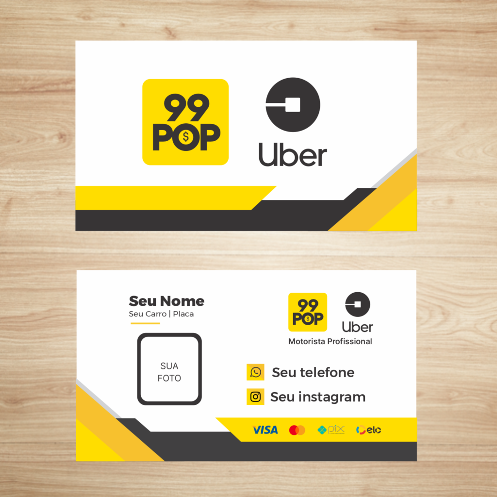 Cart O De Visita Para Uber E Pop Personalizado Ideup Marketing