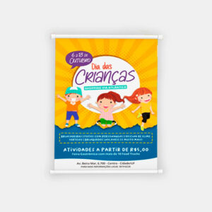 Banner Bastão e Cordão | em Lona Frontlight 340g