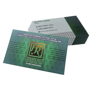 Cartão de Visitas com Hot Stamping + Verniz Localizado