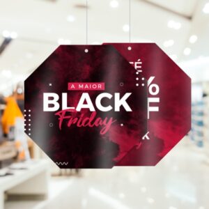 Móbile em PVC Branco em PVC Branco | Tam 23 x 23 mm