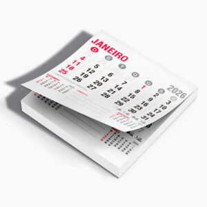 Bloco de Calendário para Folhinha 2026 – Tamanho 7 x 7,5 cm