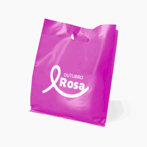 Sacola Plástica com Alça Vazada Personalizada | Tam. 16x22cm